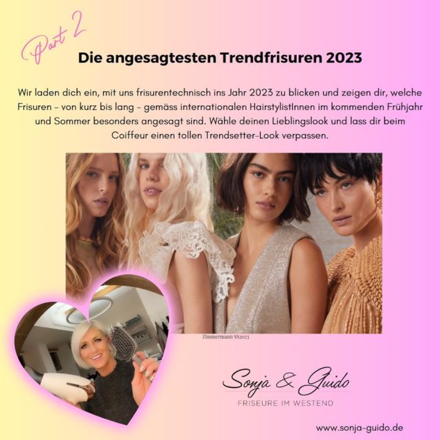 Trend‘s 
Was sind Trend‘s !?

Ich persönlich find es sollte Typ gerecht sein ! 

Der eigene Style ist wichtig!

Trotzdem sind Trends wichtig & schön und wichtig zur Inspiration!

Lass dich Inspirieren 🫶

Bei Fragen schreib mir bitte in die Kommentare.

Oder gehe auf den Linktree in meiner Bio von dort kommst du direkt in meinen WhatsApp Kontakt für individuelle Beratung,denn jedes Haar ist anderst und ich helfe dir gerne mit meiner professionellen Beratung zur perfekten Frisur und Pflege .
Auch der Link zum Onlineshop 24/7 findest du in meinem Linktree 
#friseureemmemdingen #Friseur #hair #color #blond # sonja&guido #styl #bob #trend #balayagehighlights #bobhaircut #bobhaircut #typgerecht #inspiration #styl #styleinspiration